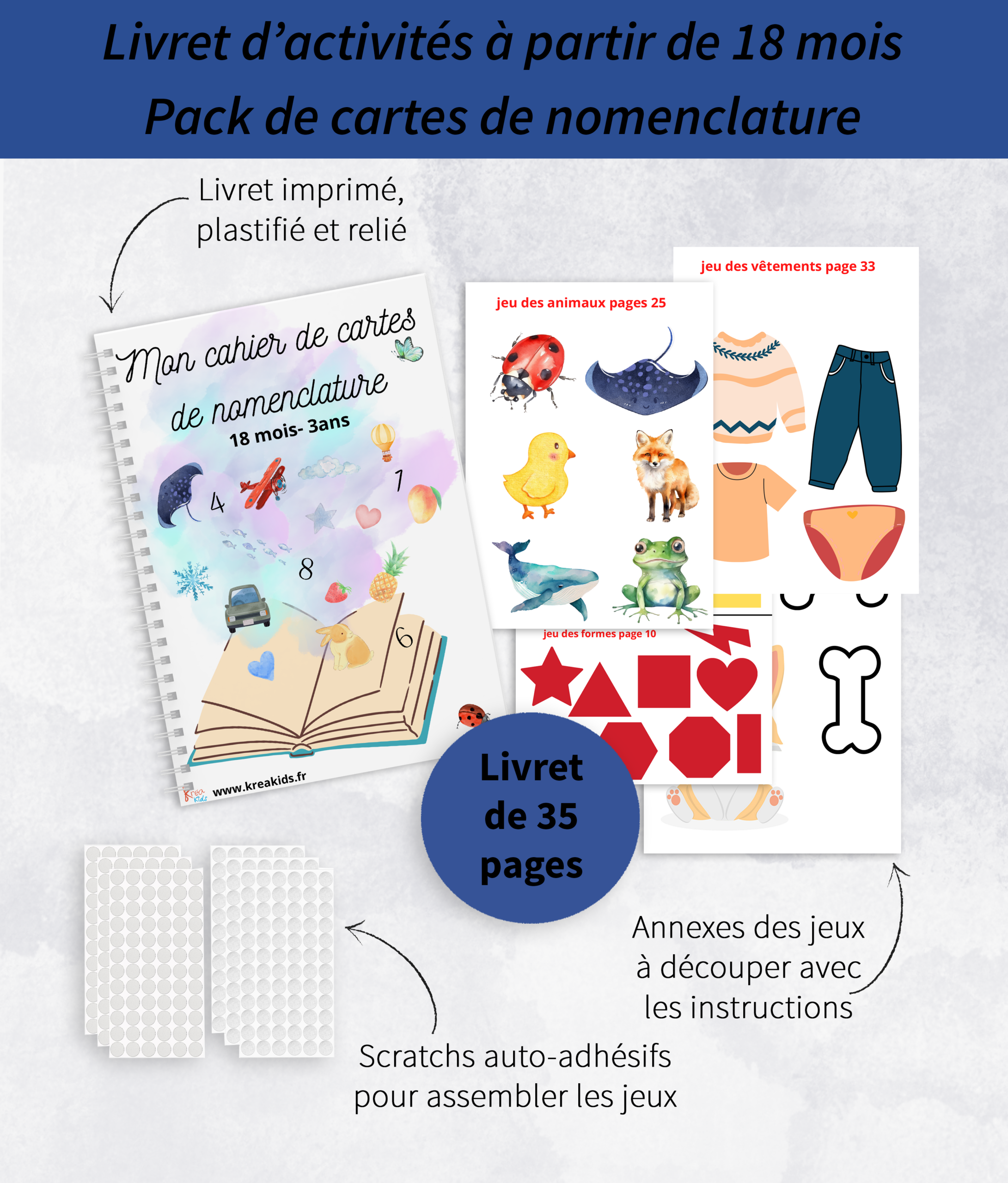 Cahier de cartes de nomenclature
