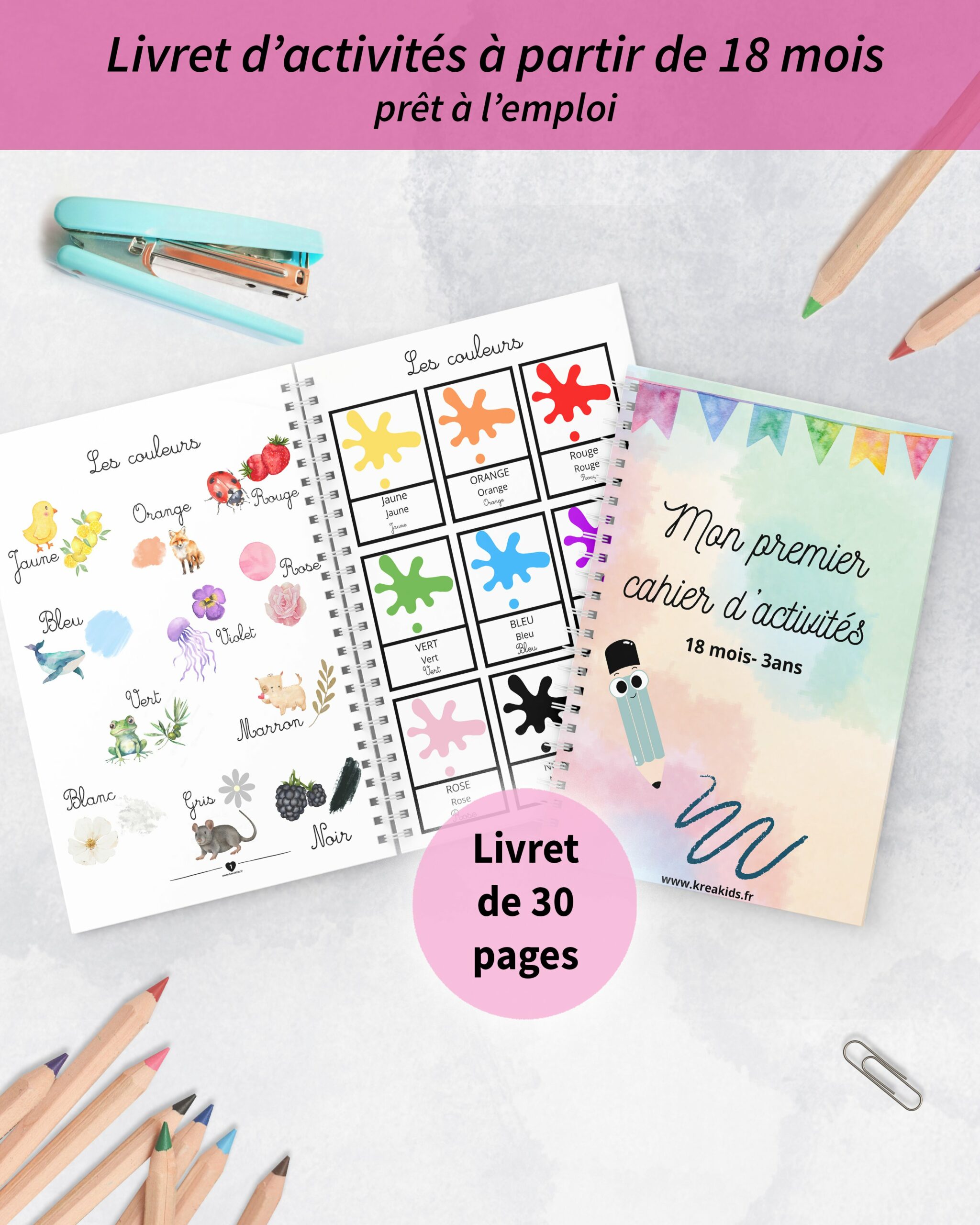 Cahier d'activités pour les 18 mois