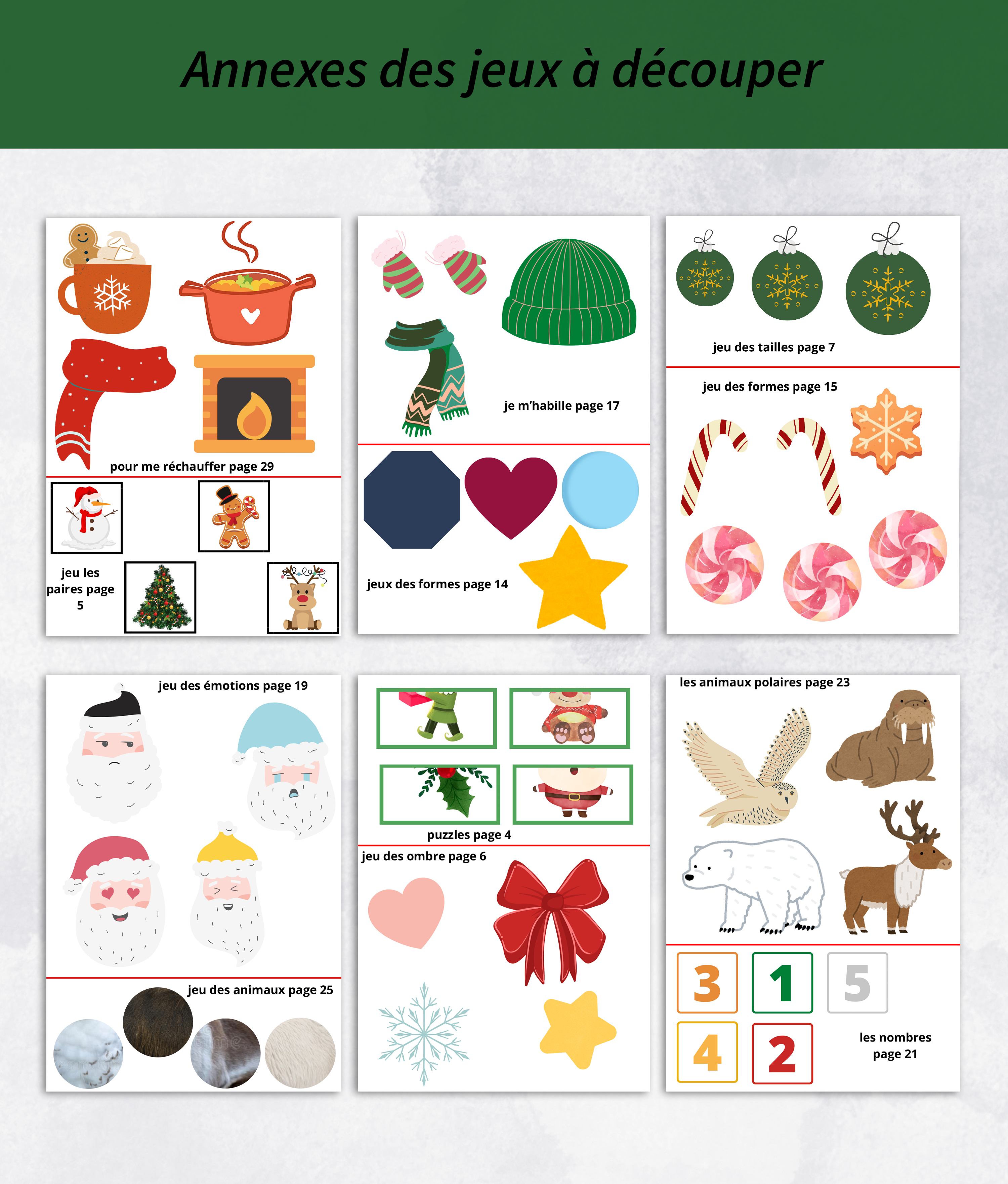 Cahier d'activité noël 18 mois et plus à découper – Image 6