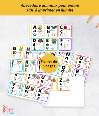 Abécédaire pour enfant en cartes