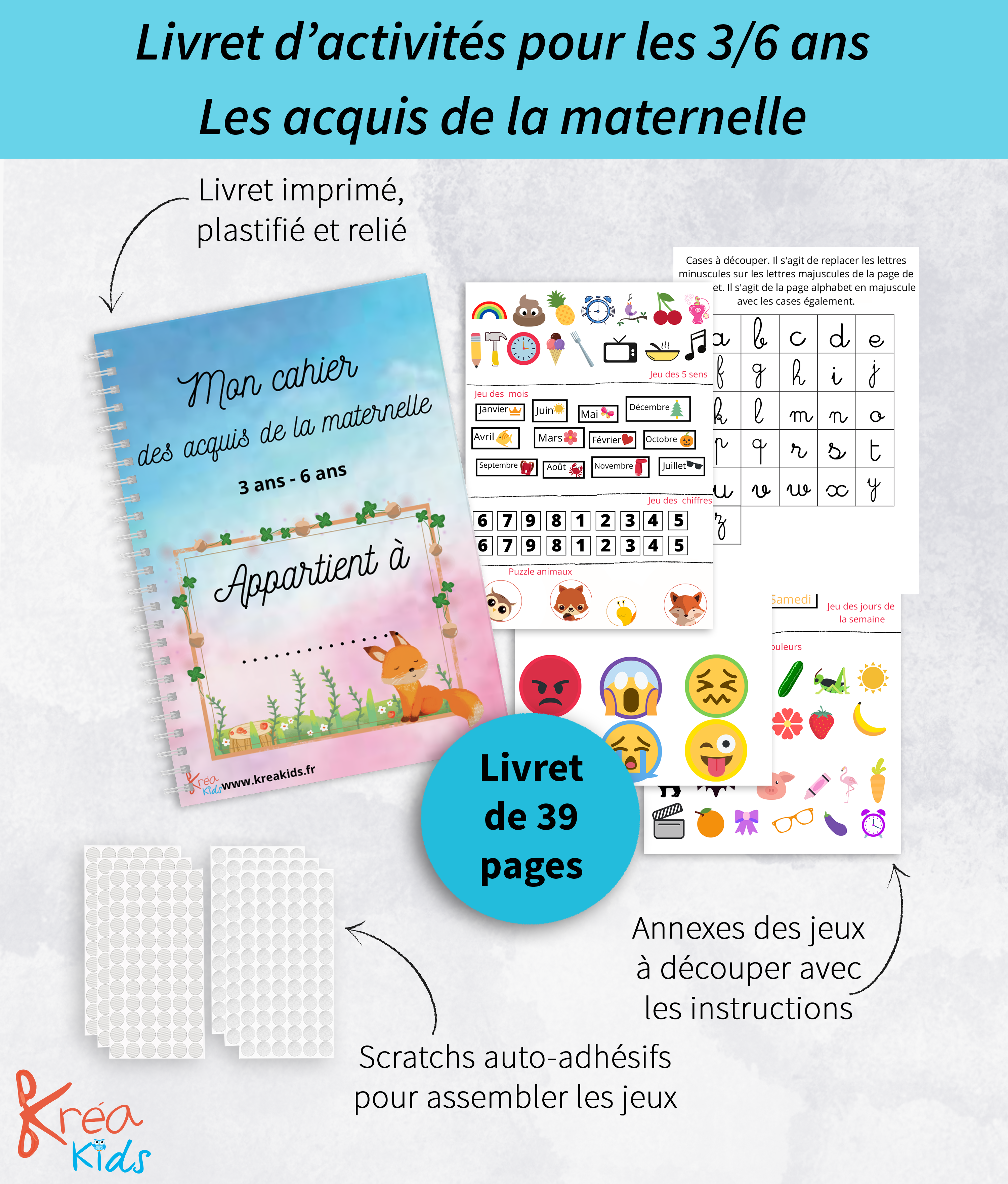 Cahier d'activités maternelles à découper