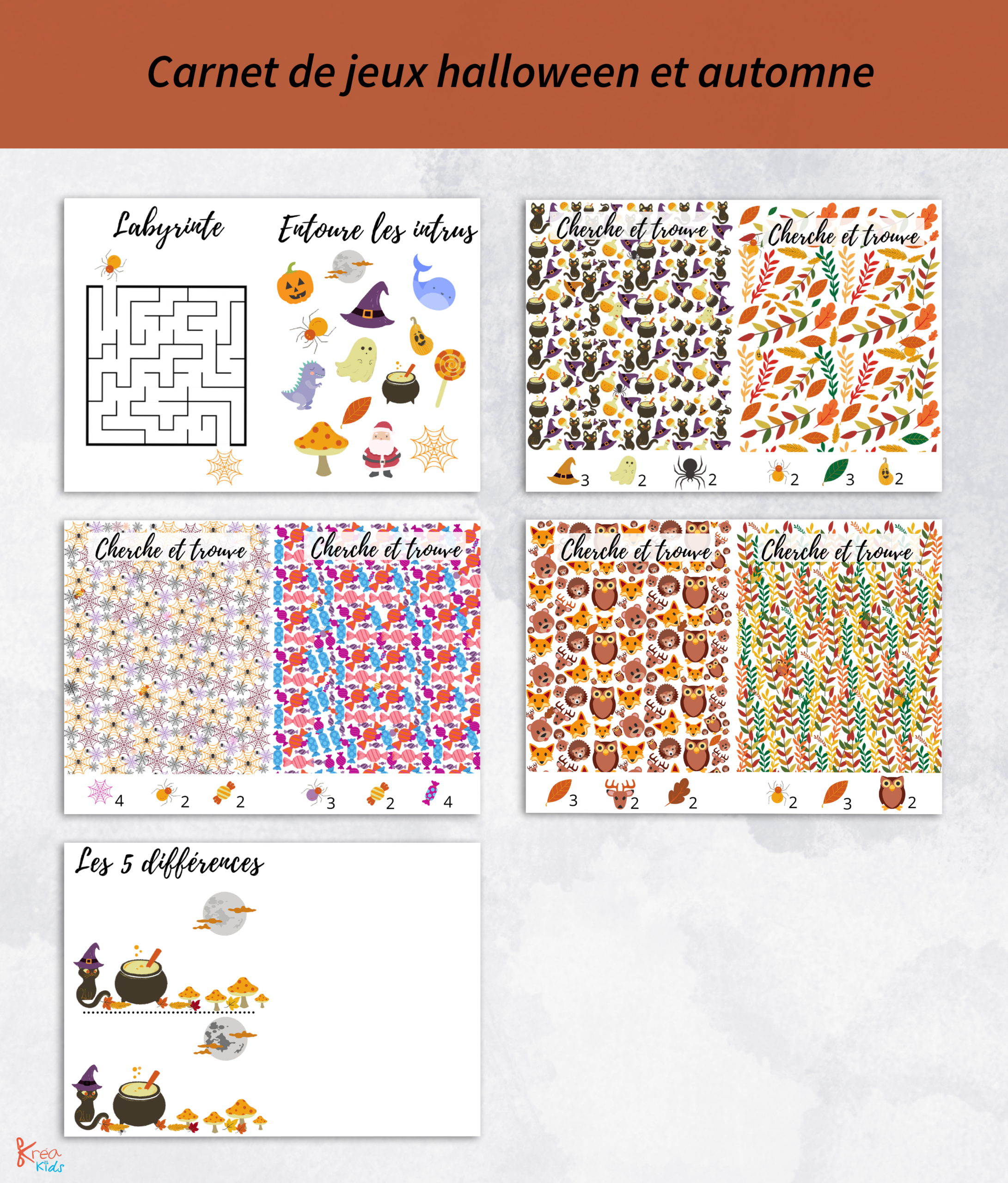 Carnet de jeux halloween à imprimer – Image 2
