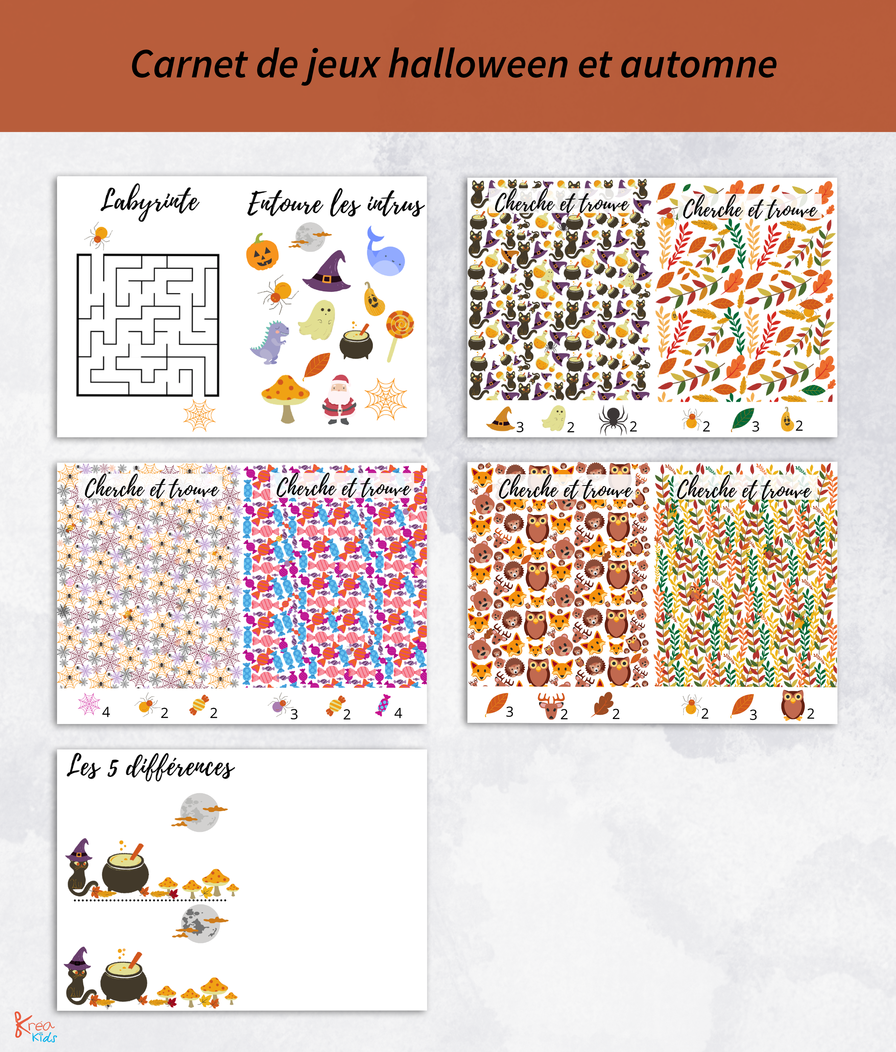 Carnet de jeux halloween à imprimer – Image 2