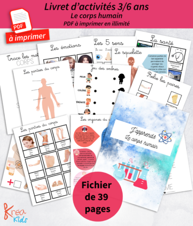 PDF quiet book du corps humain à imprimer
