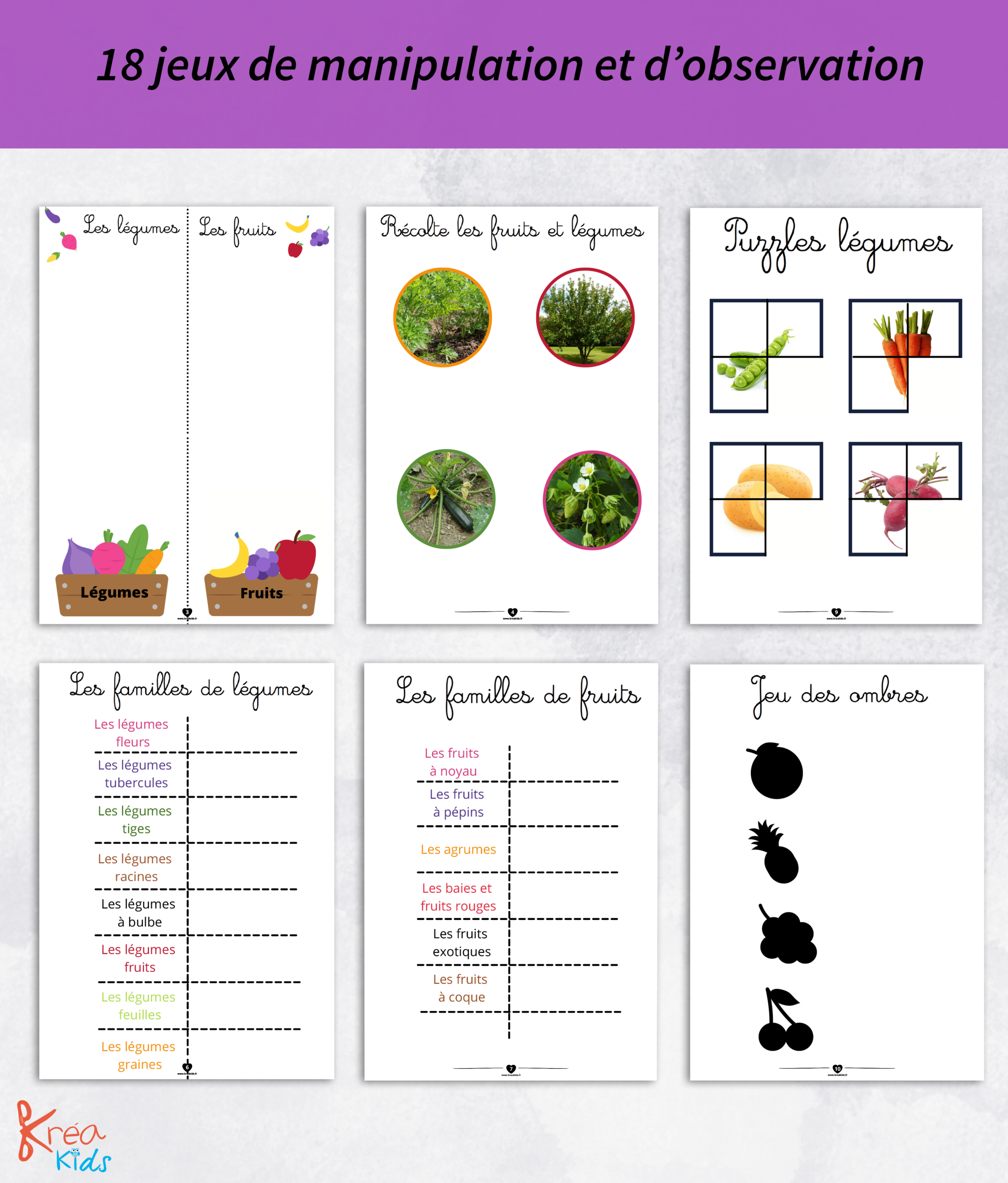 Livret d'activité fruits et légumes en kit – Image 6