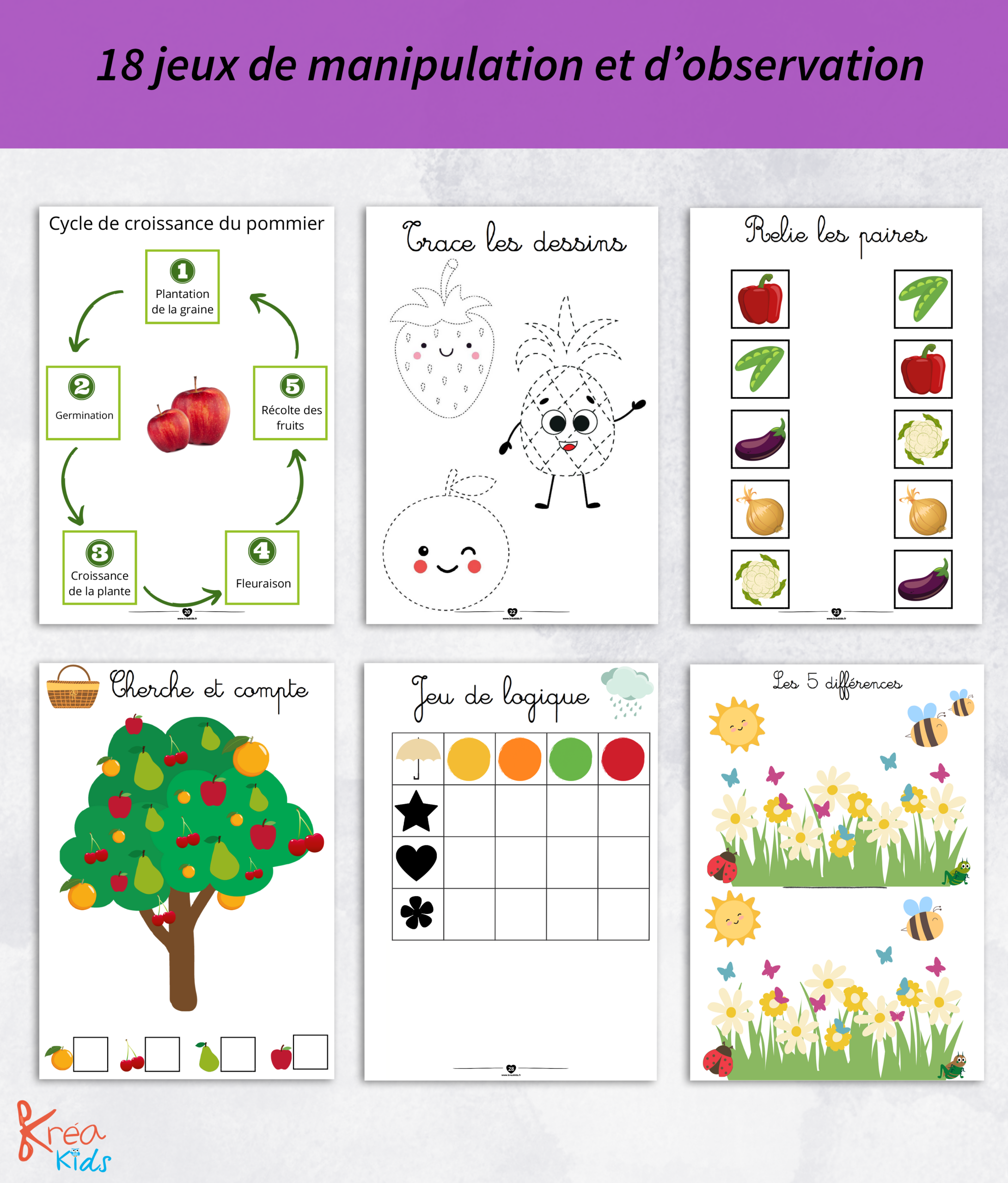 Livret d'activité fruits et légumes en kit – Image 4