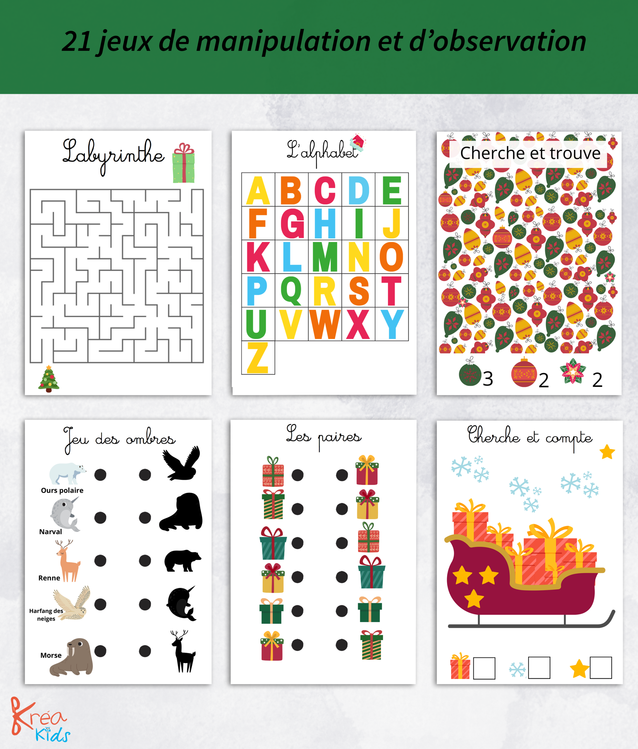 Cahier d'activité noël pour enfant en kit – Image 4