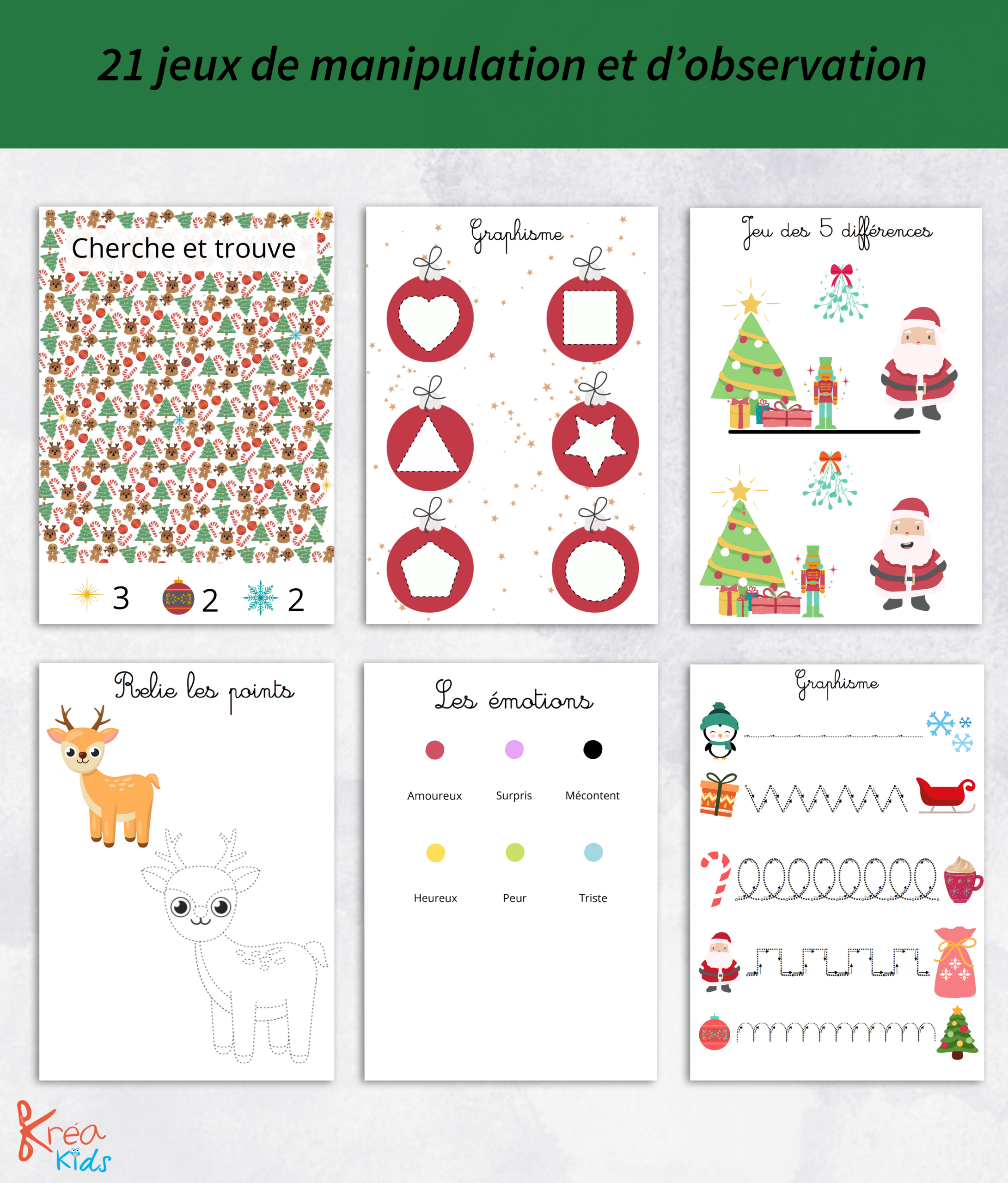 Cahier d'activité noël pour enfant en kit – Image 2