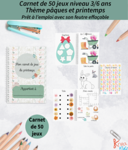 Cahier de jeux réutilisable