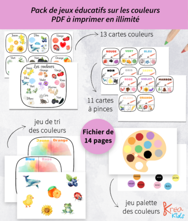 PDF de jeux éducatifs sur les couleurs