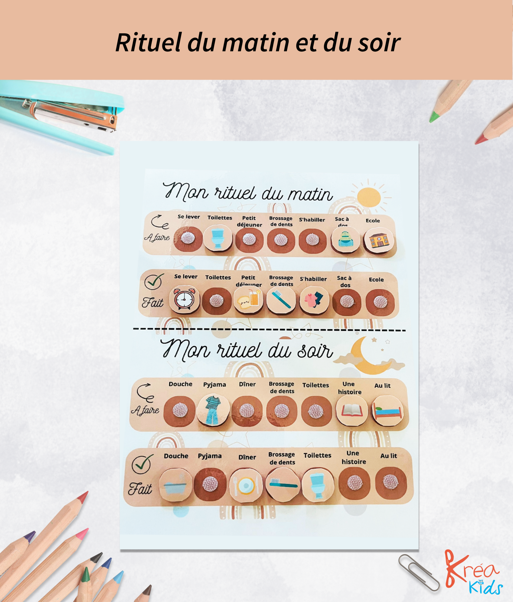 Rituel du matin et du soir pour enfant