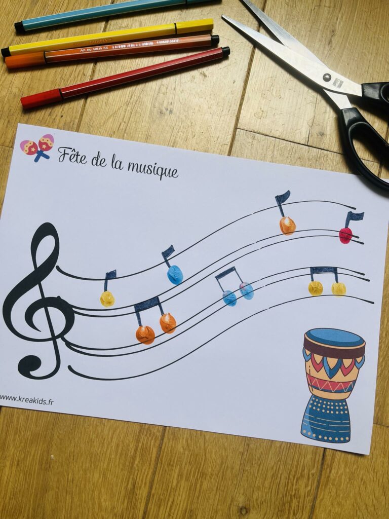 Activité bébé fête de la musique