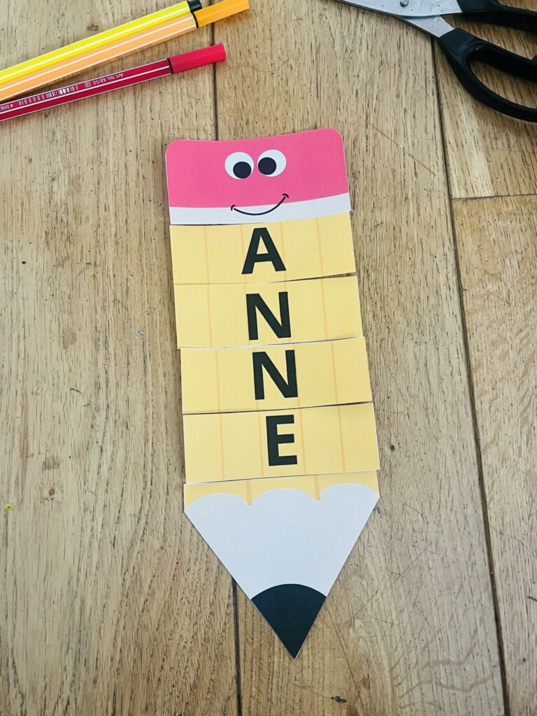Activité apprendre son prénom