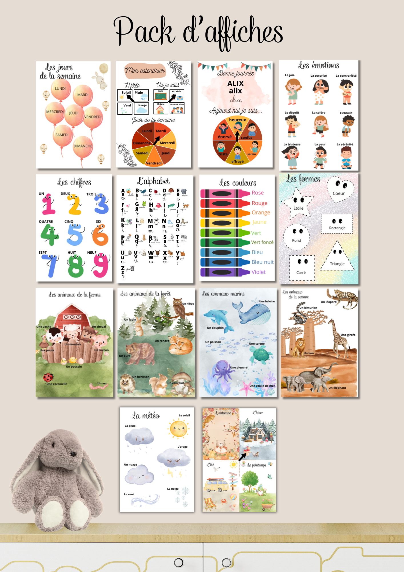Pack affiches éducatives enfant